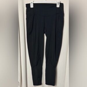 Til You Collapse Black Pocket Leggings Size Large